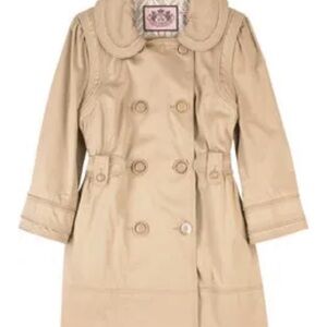 Juicy Couture Double Breasted Khaki Trench Coat- Women’s size M